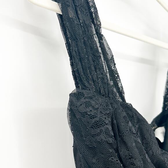 Mystic‎ Womens Party Evening Whimsigoth Sleeveless Lace Maxi Dress Size M Black - Picture 7 of 10